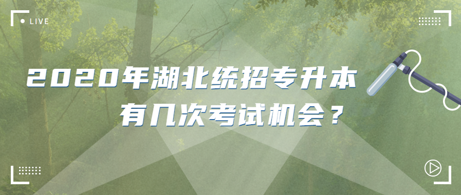 2020年湖北统招专升本有几次考试机会？