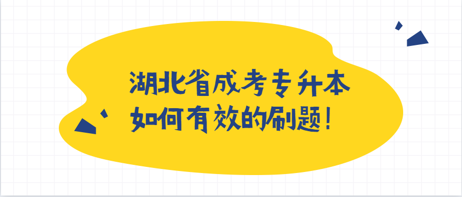 湖北省成考专升本如何有效的刷题!