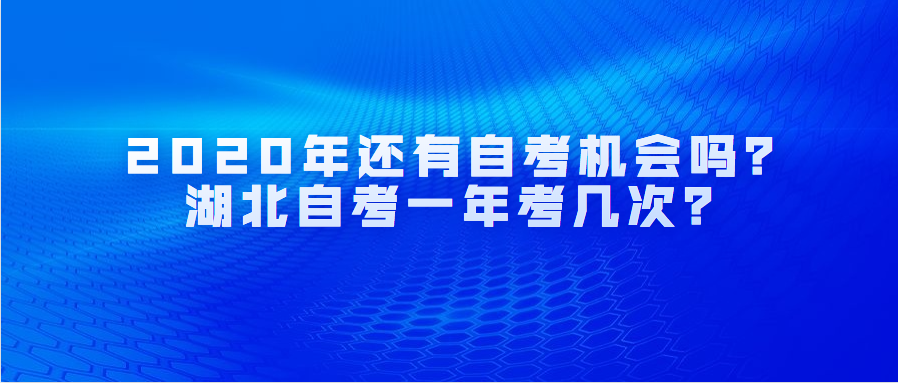 2020年还有自考机会吗?湖北自考一年考几次?