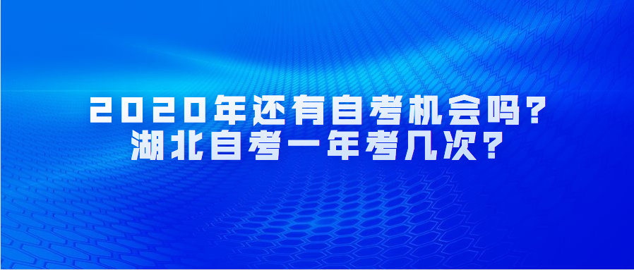 2020年还有自考机会吗？湖北自考一年考几次？