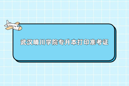 武汉晴川学院专升本打印准考证.jpg