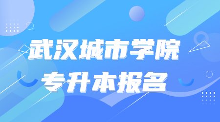 武汉城市学院专升本报名