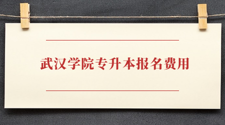 武汉学院专升本报名费用