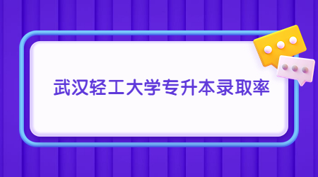 武汉轻工大学专升本录取率