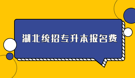 湖北统招专升本报名费