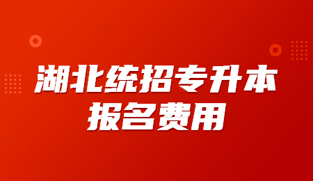 湖北统招专升本报名费用