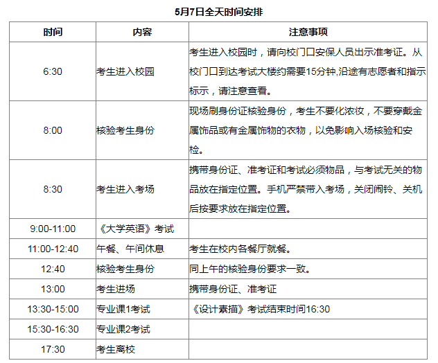 湖北汽车工业学院专升本考试时间安排