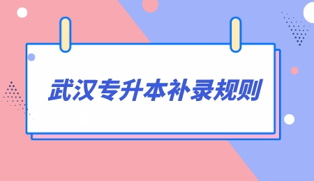 武汉专升本补录规则