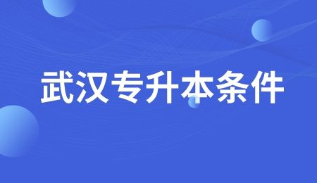 武汉专升本条件
