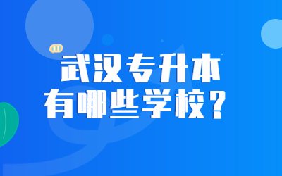 武汉专升本有哪些学校
